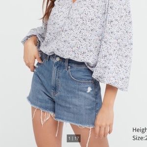 High-Rise Denim Shorts